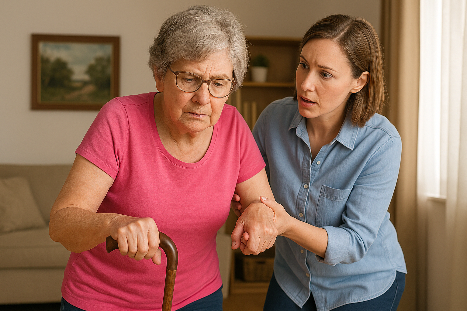 Family caring for elderly